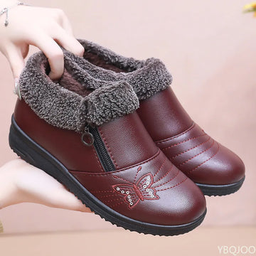 Xajzpa Winter flat bottom anti slip low top shoes for women providing warmth simplicity comfort wear resistance women's winter shoes